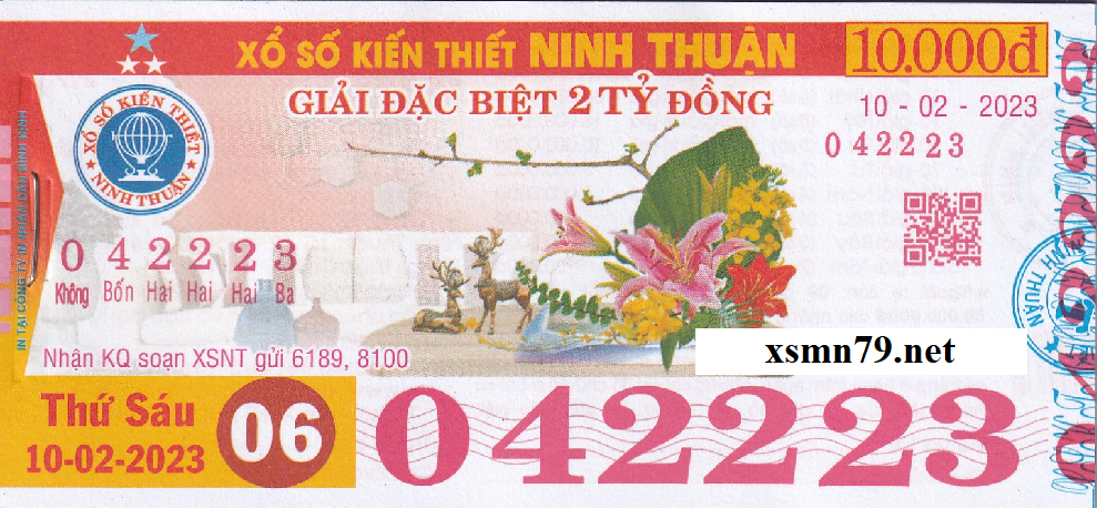 Hình ảnh vé số Ninh Thuận chi tiết